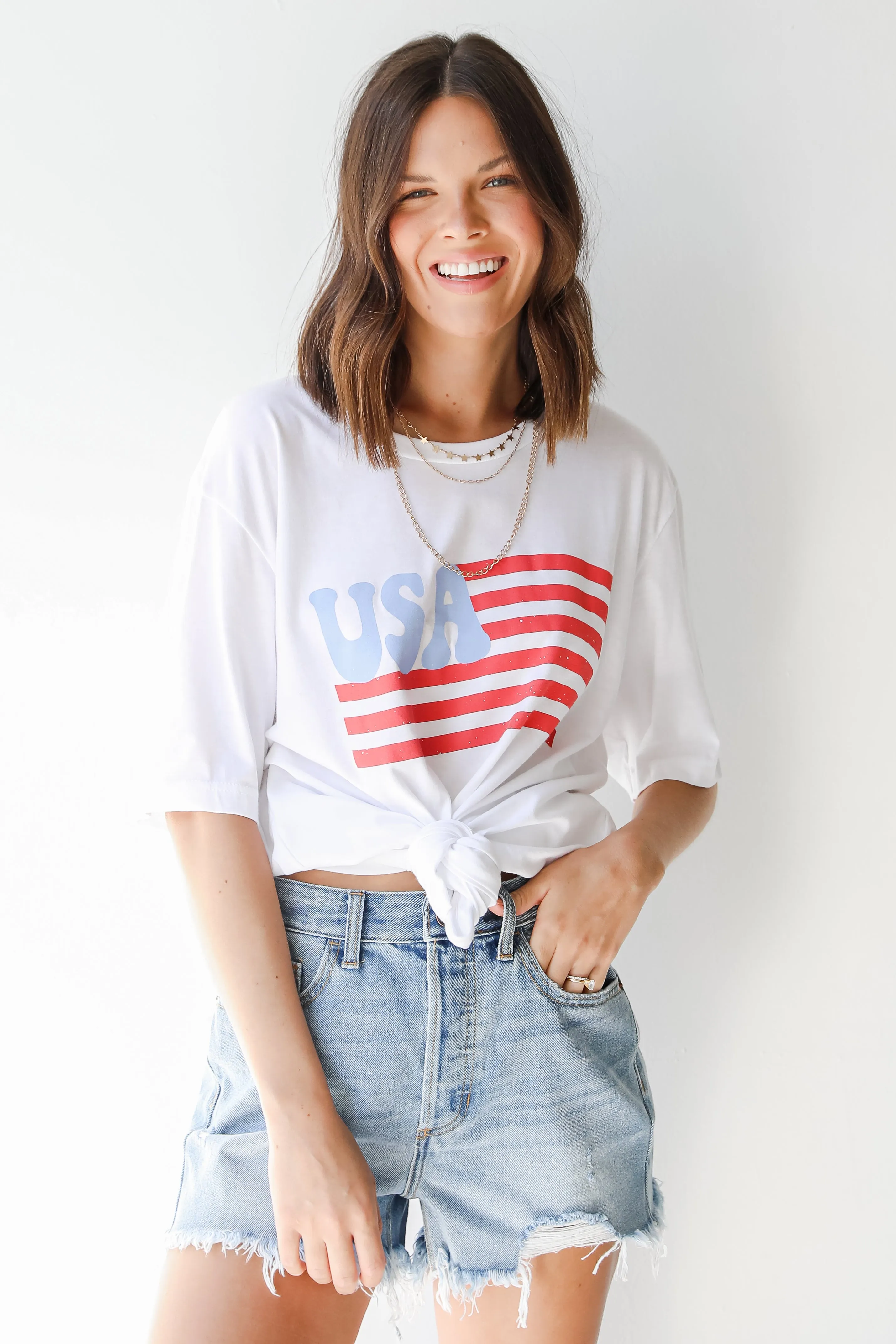 FINAL SALE - USA Flag Graphic Tee