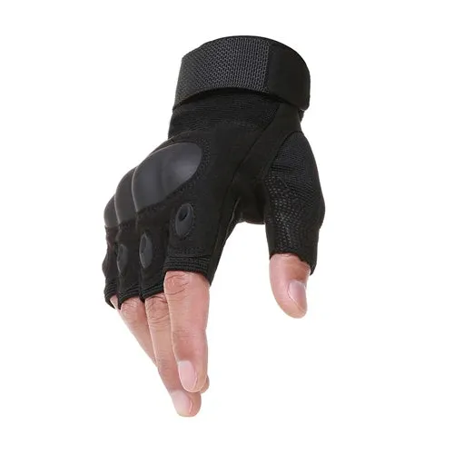 Fingerless Padded Protection Tac Gloves