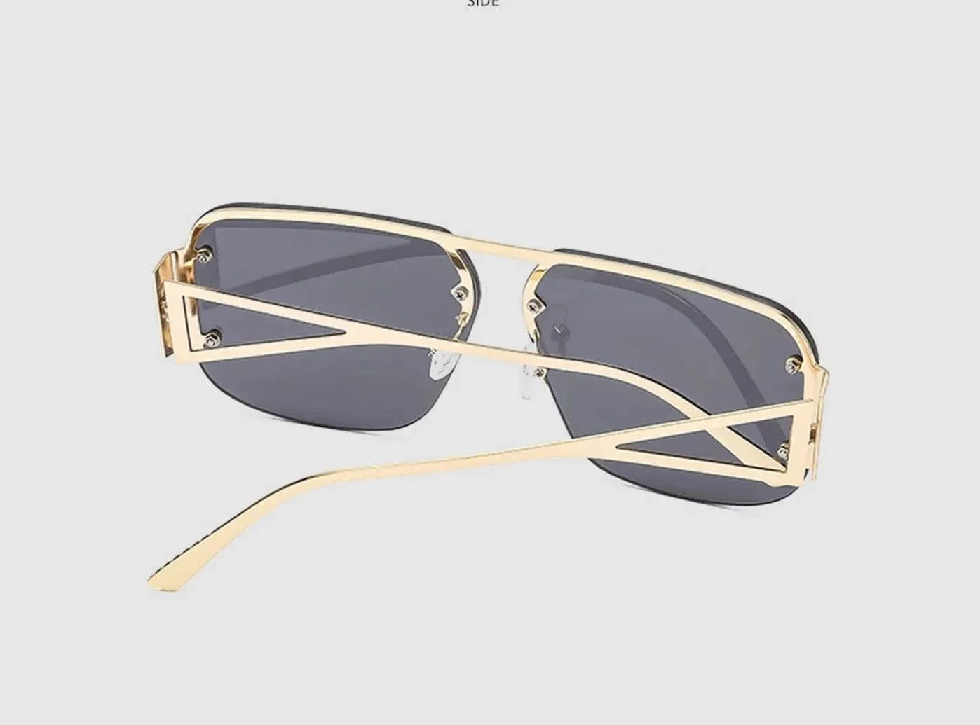 FitVille Premium Metal Semi-Rimless Sunglasses