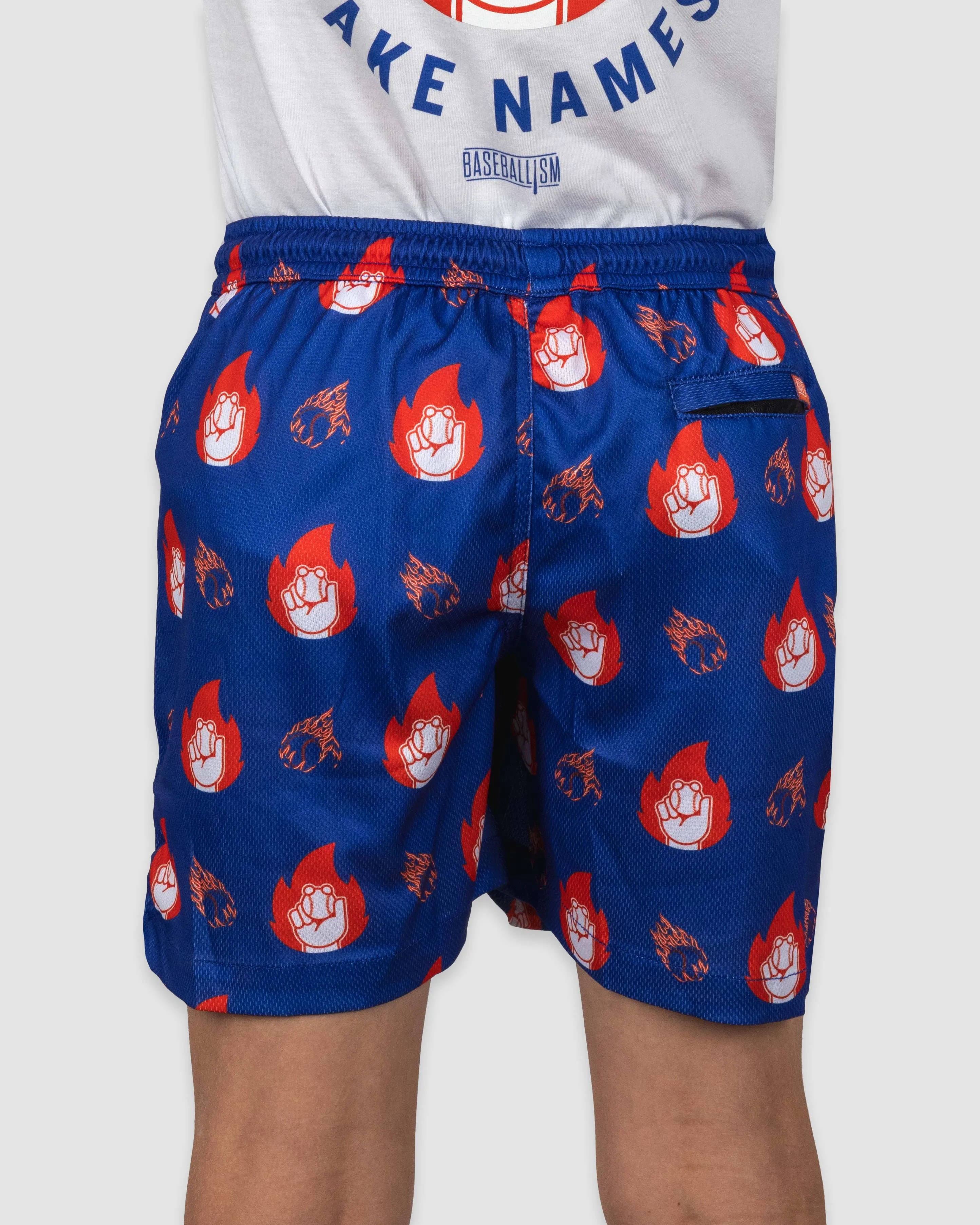 Flamethrower Diamond Air Mesh Shorts - Youth