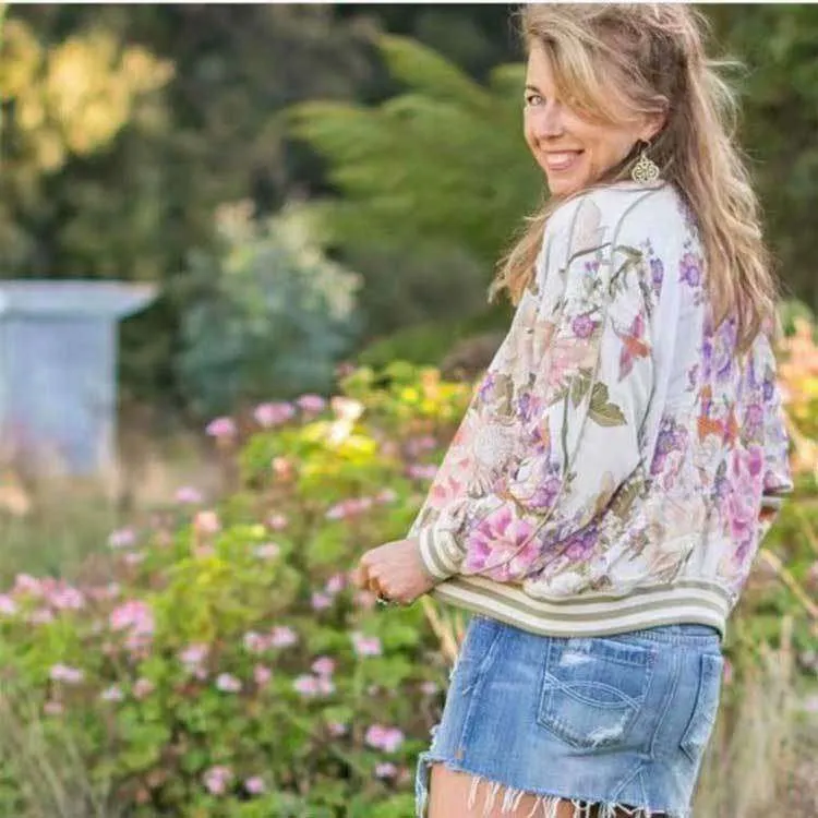 Floral Bomber Jacket