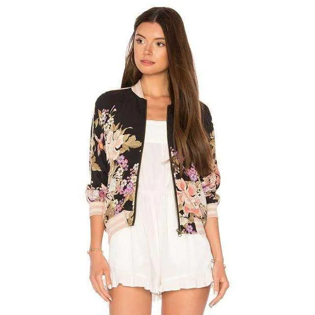 Floral Bomber Jacket