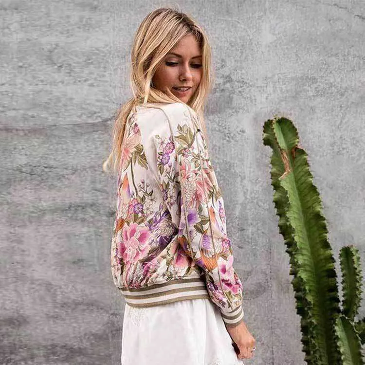 Floral Bomber Jacket