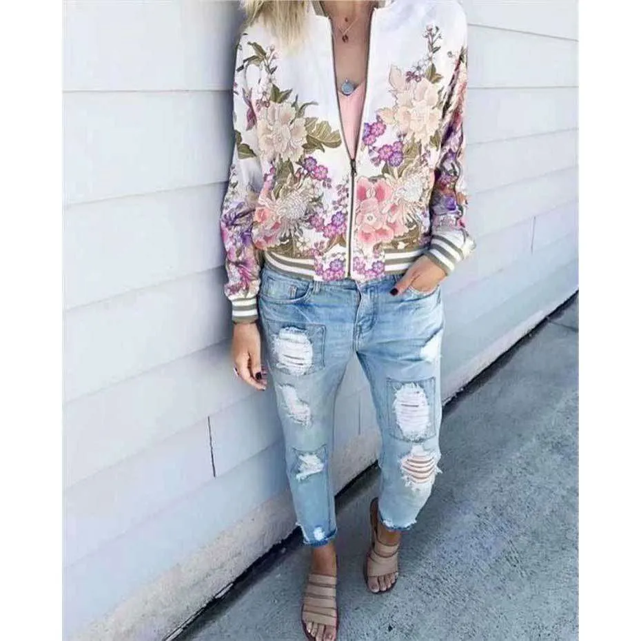 Floral Bomber Jacket