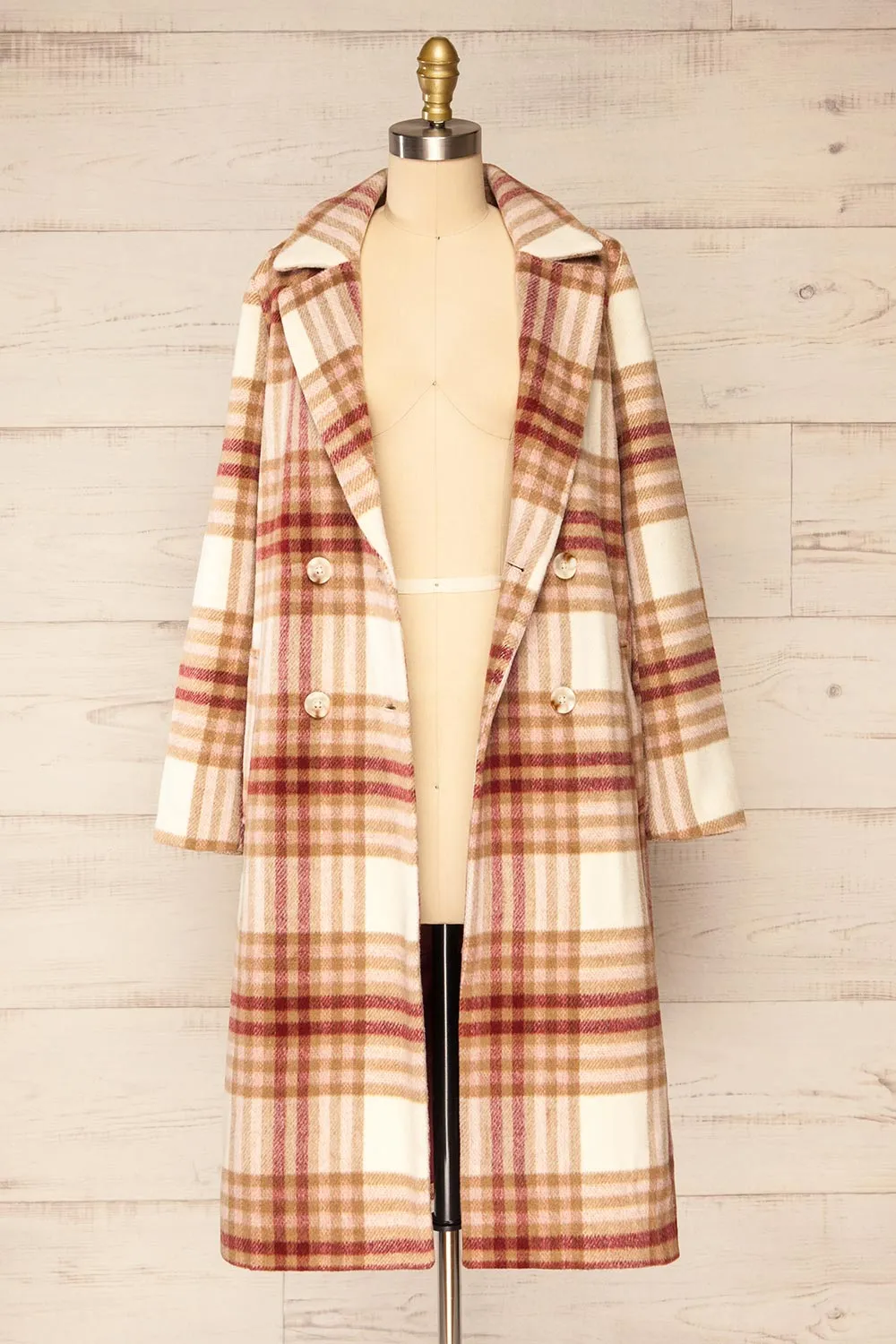 Fuenlabrada | Plaid Trench Coat