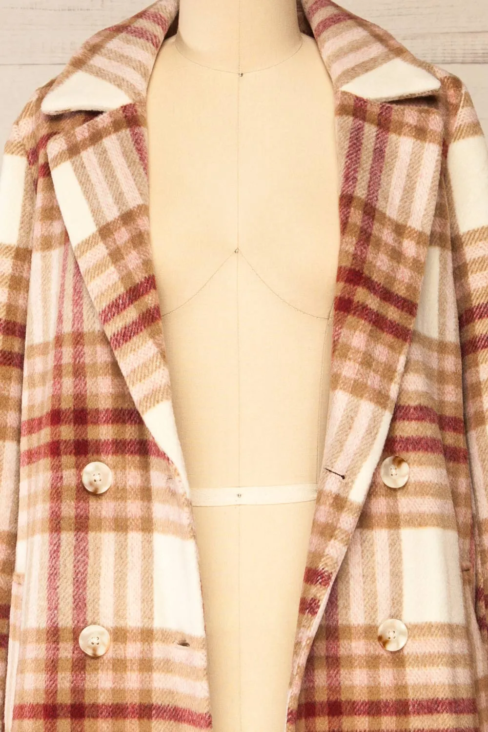 Fuenlabrada | Plaid Trench Coat