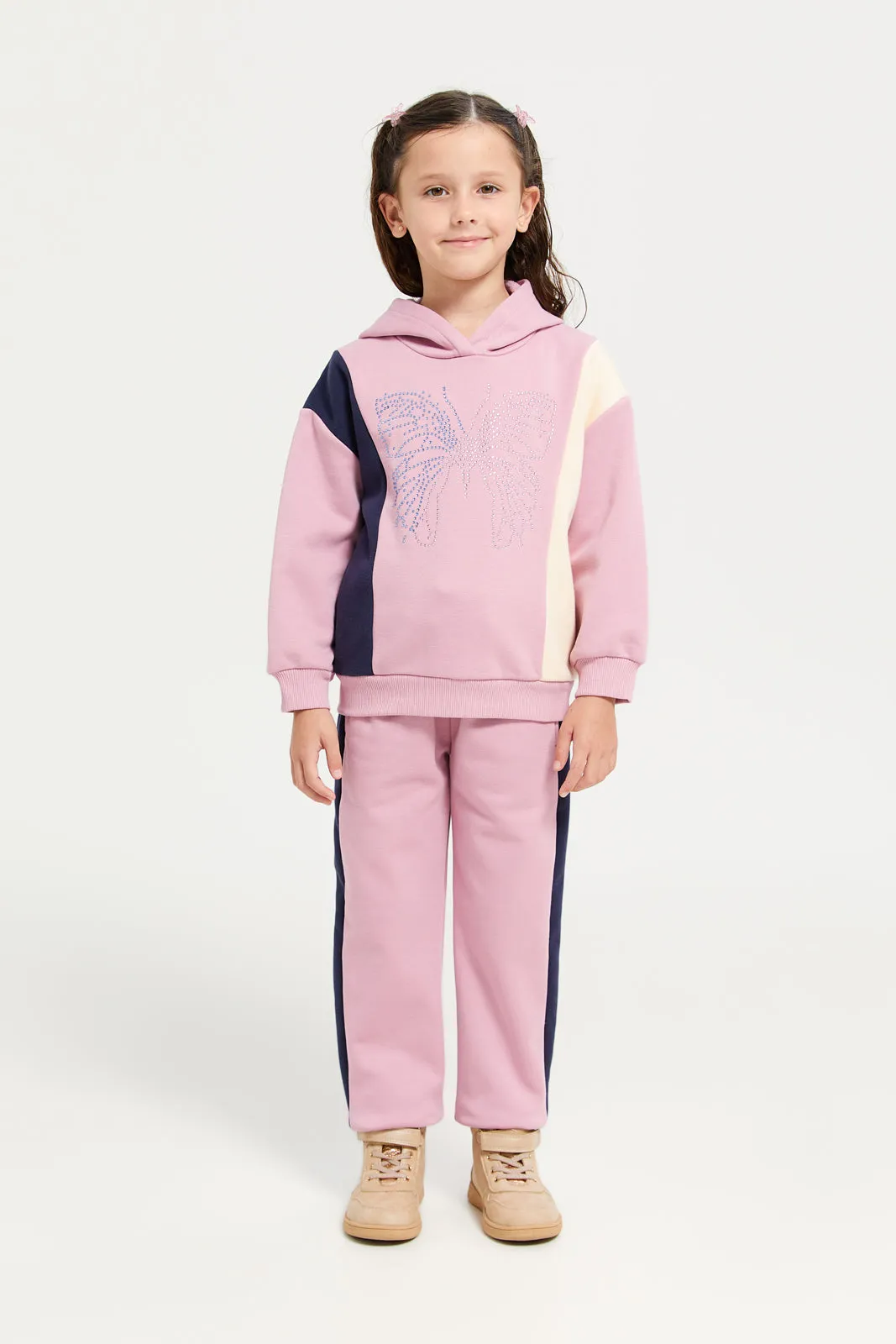 Girls Pink Track Pants