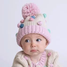 Girls Popcorn Knit Hat