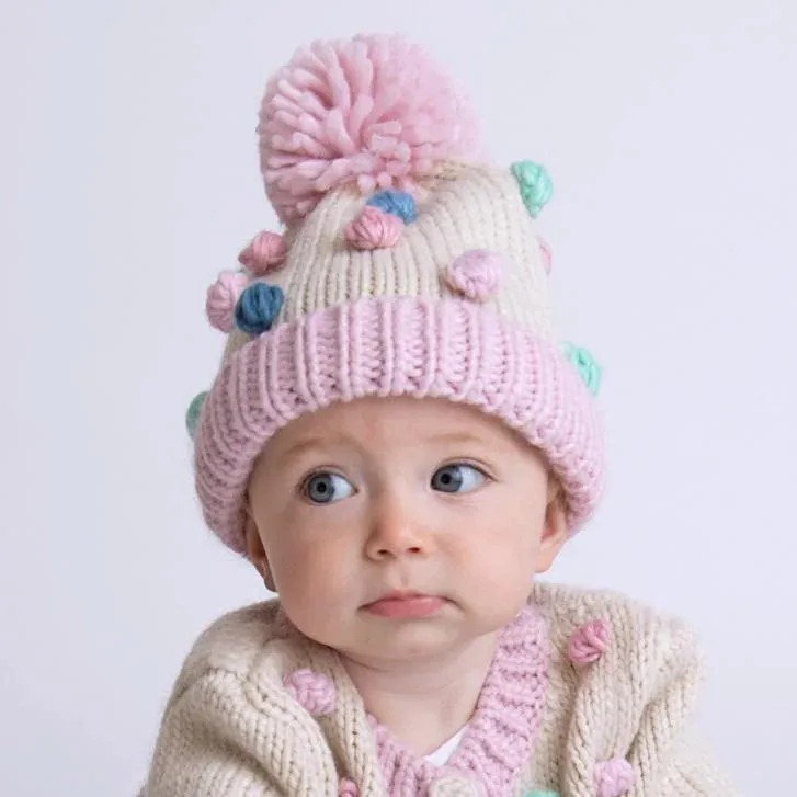 Girls Popcorn Knit Hat