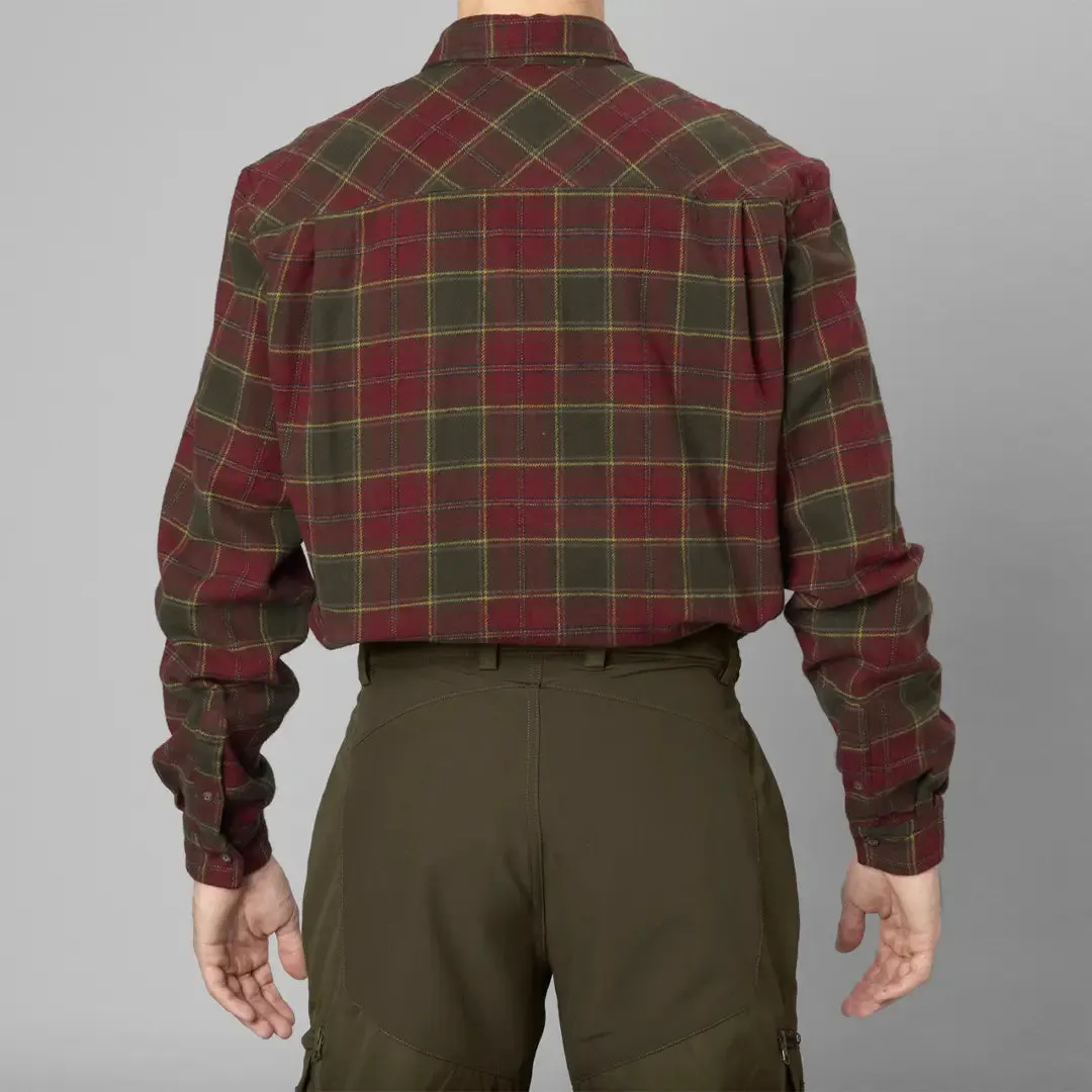 Glen Flannel Shirt - Red Forest Check by Seeland