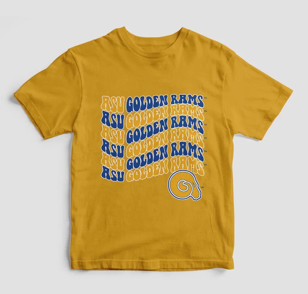 Groovy Alcorn State Golden Rams T-Shirt (Various Colors)