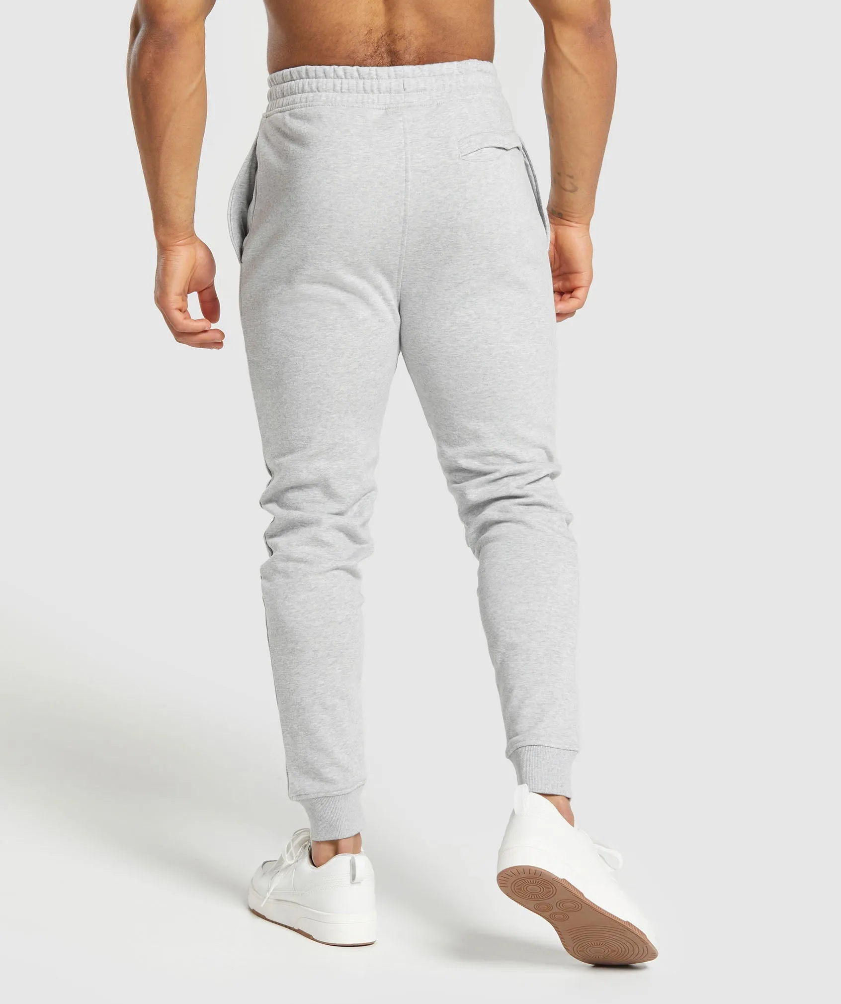 Gymshark Crest Joggers - Light Grey Marl