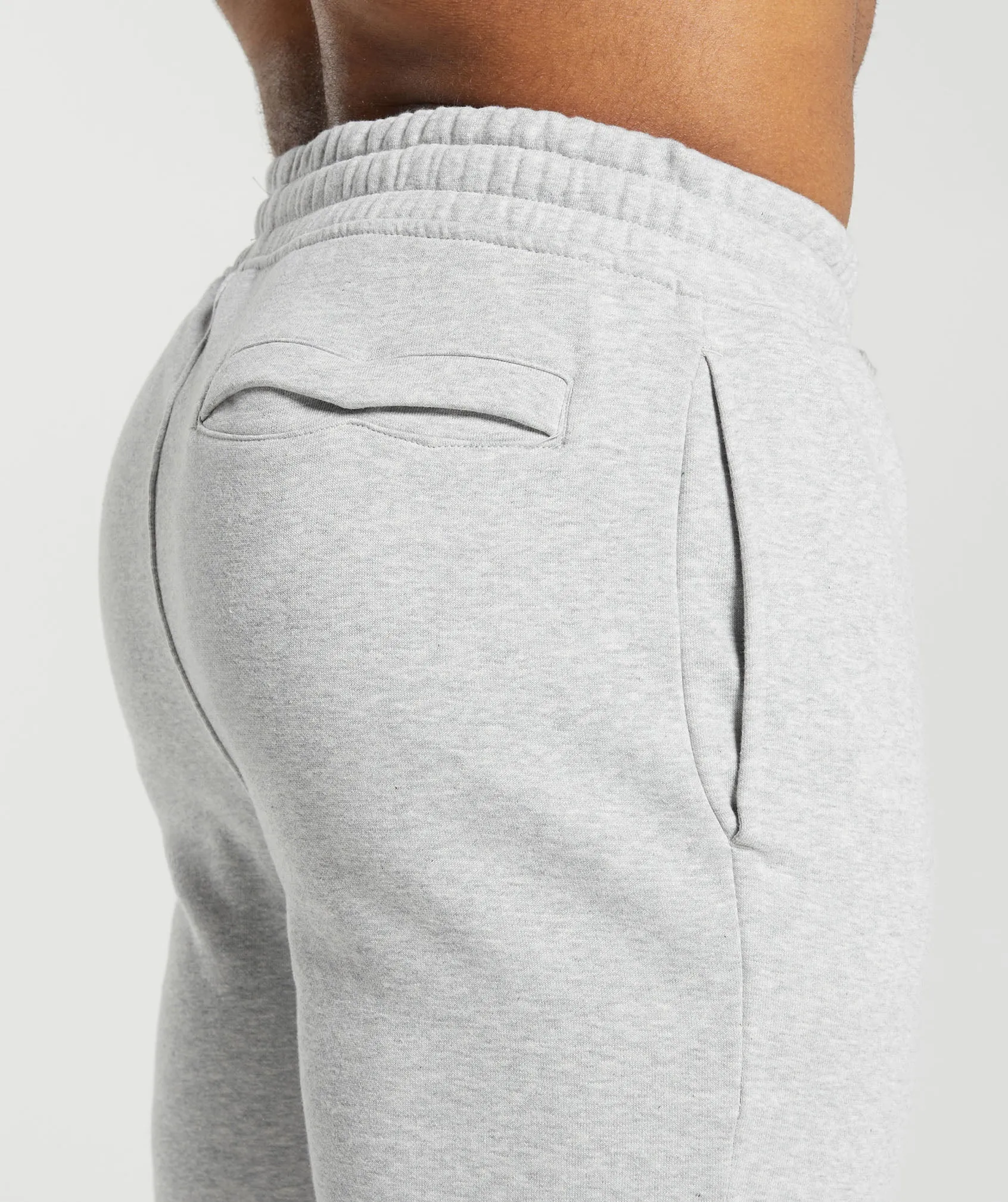 Gymshark Crest Joggers - Light Grey Marl