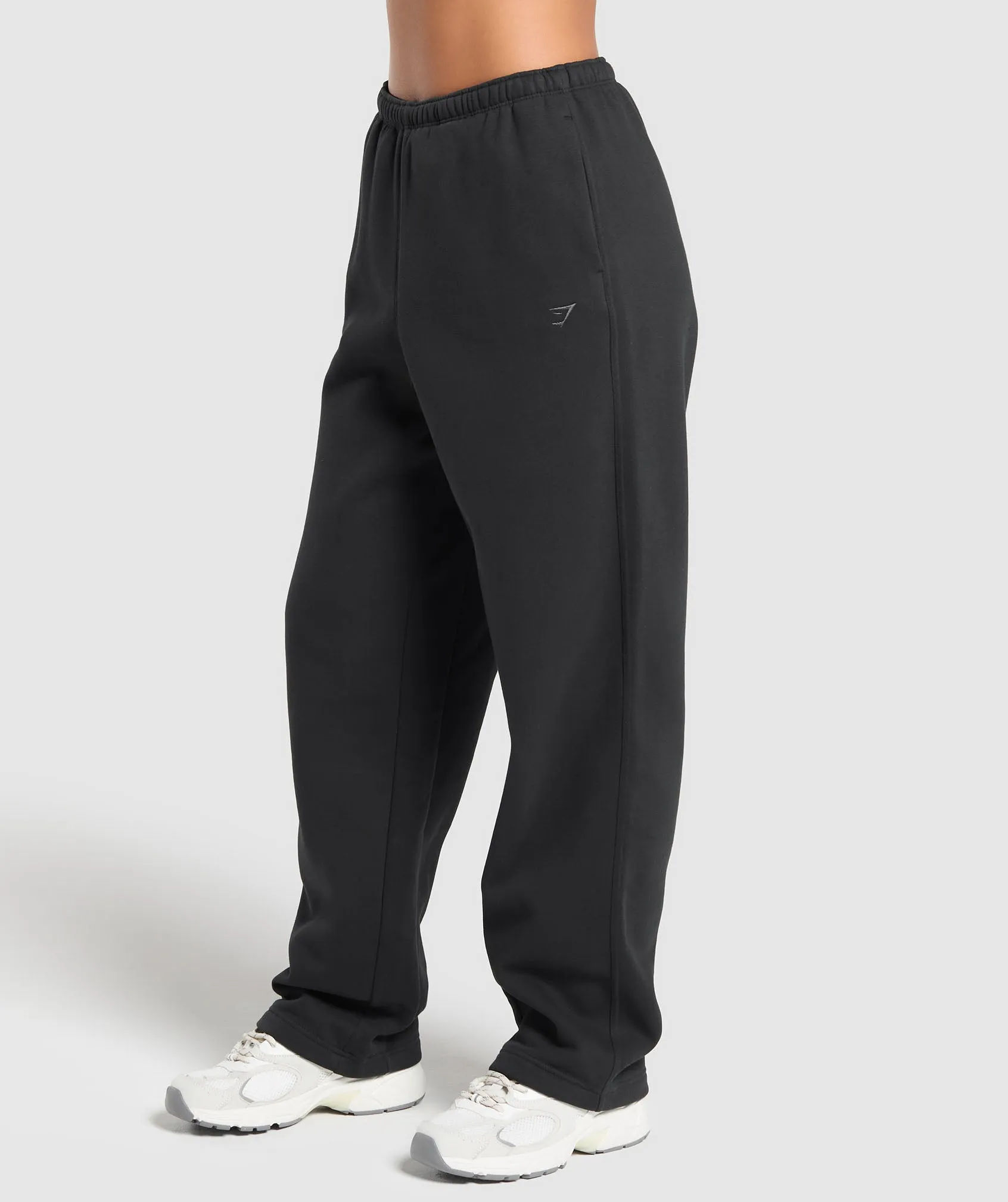 Gymshark Fleece Straight Leg Joggers - Black