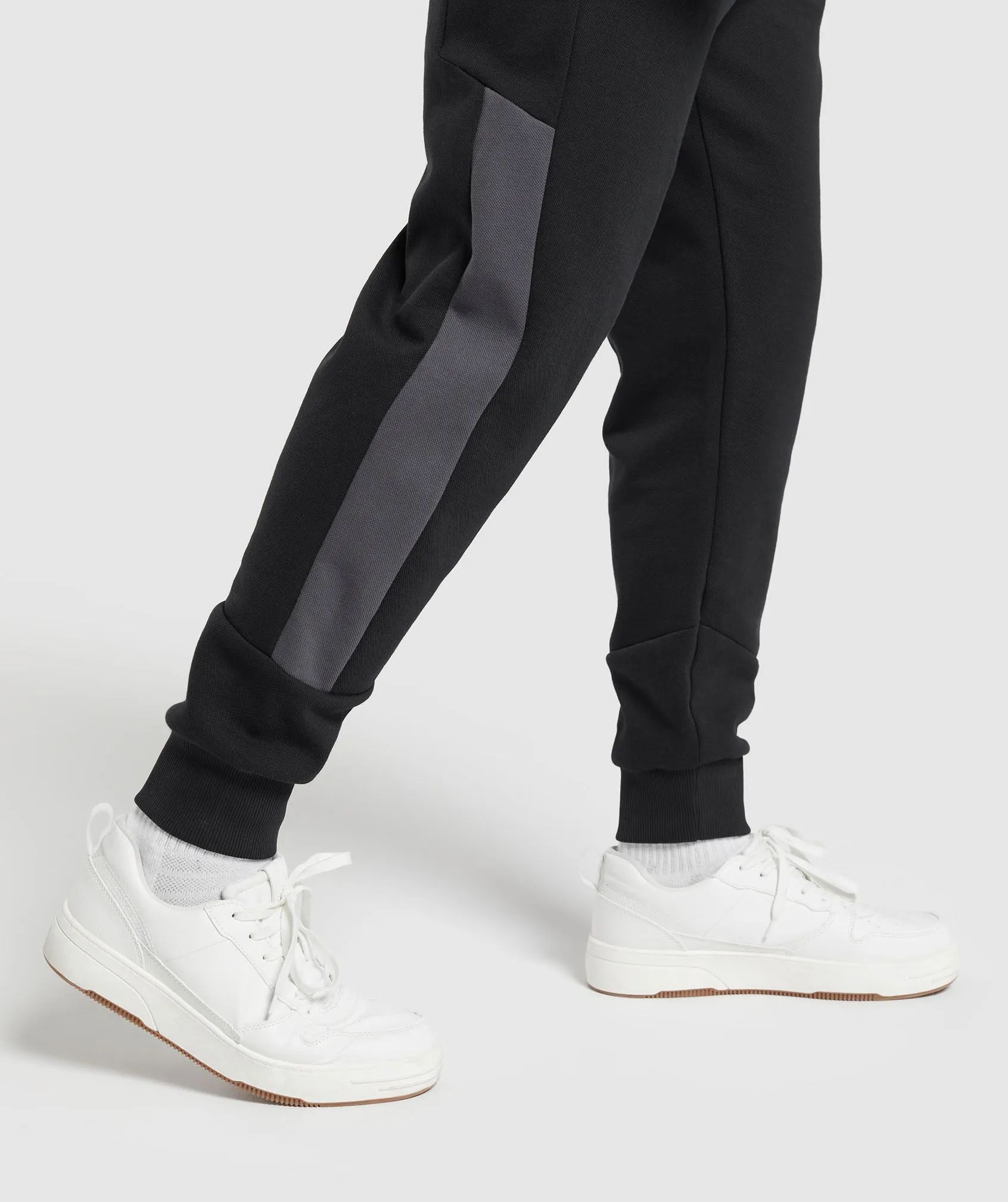 Gymshark Pique Joggers - Black/Onyx Grey