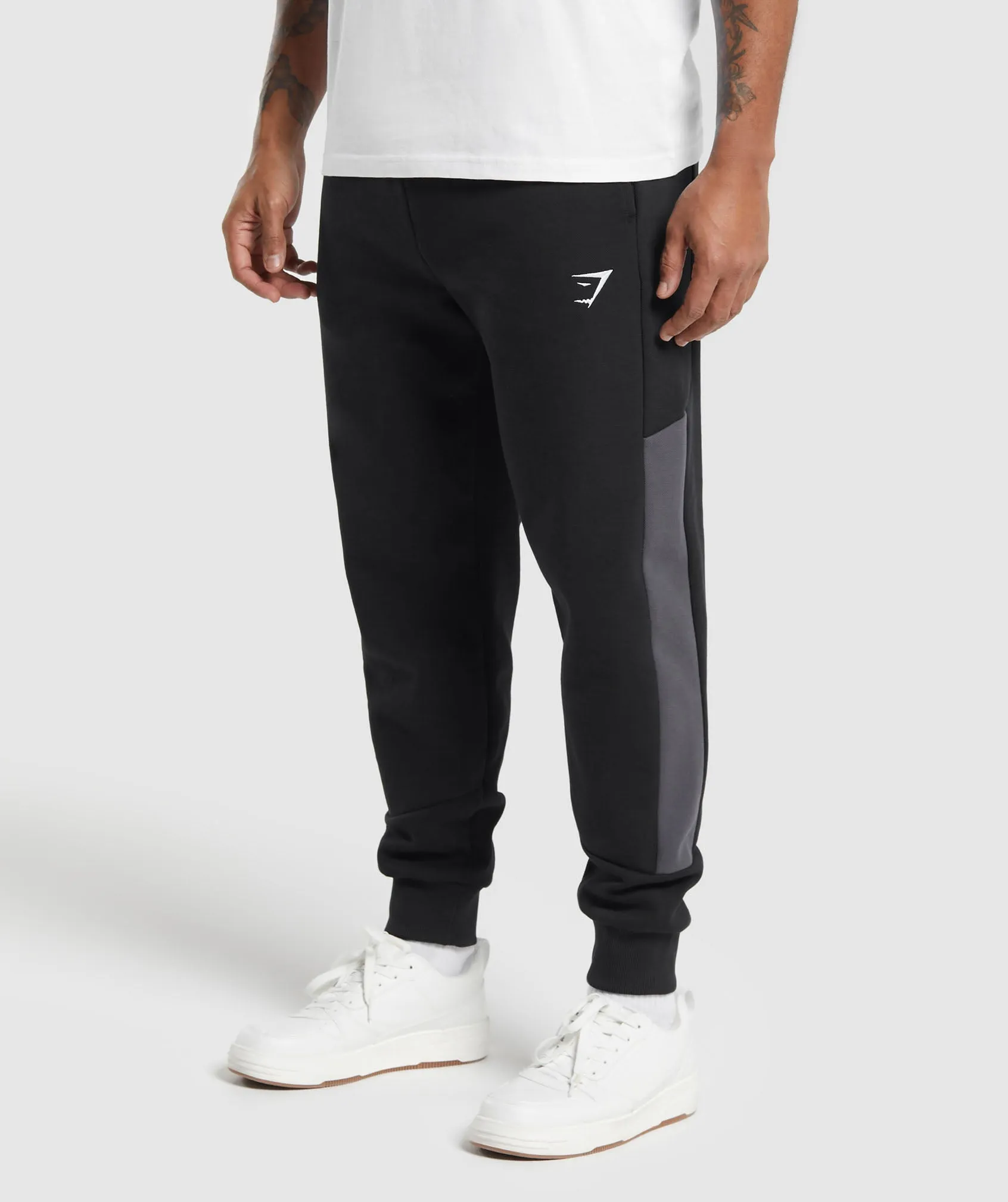 Gymshark Pique Joggers - Black/Onyx Grey