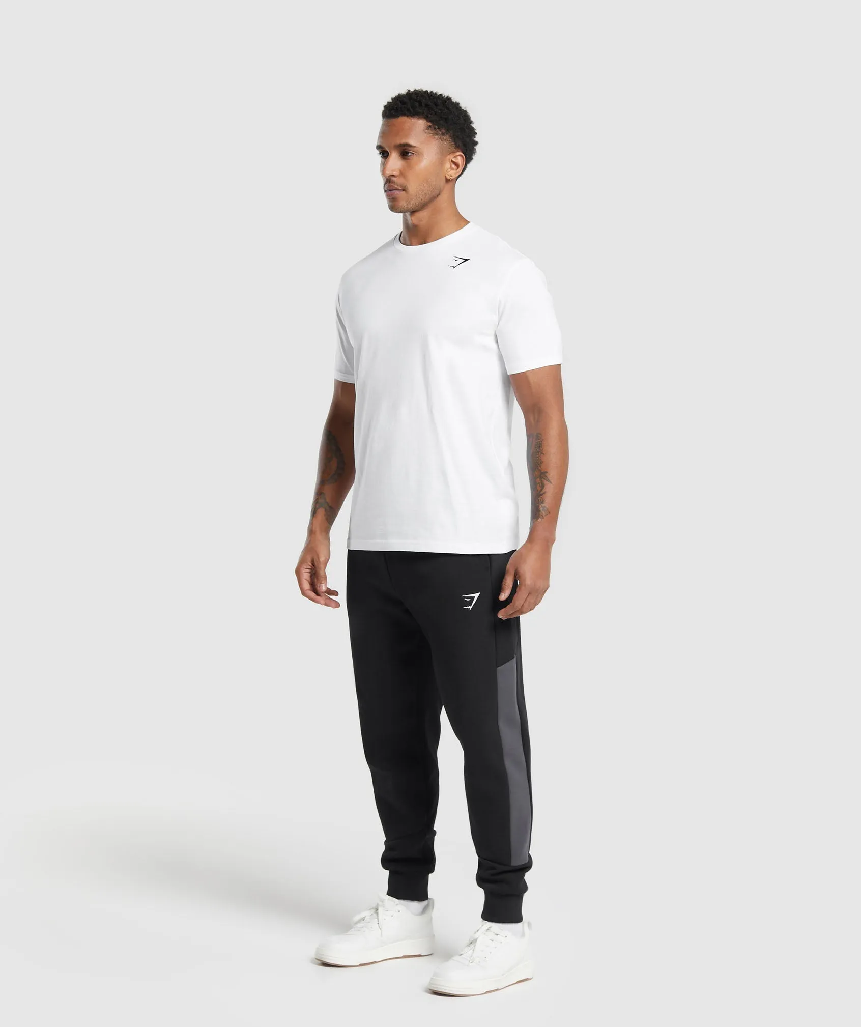 Gymshark Pique Joggers - Black/Onyx Grey