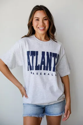 Heather Grey Atlanta Baseball Graphic Tee