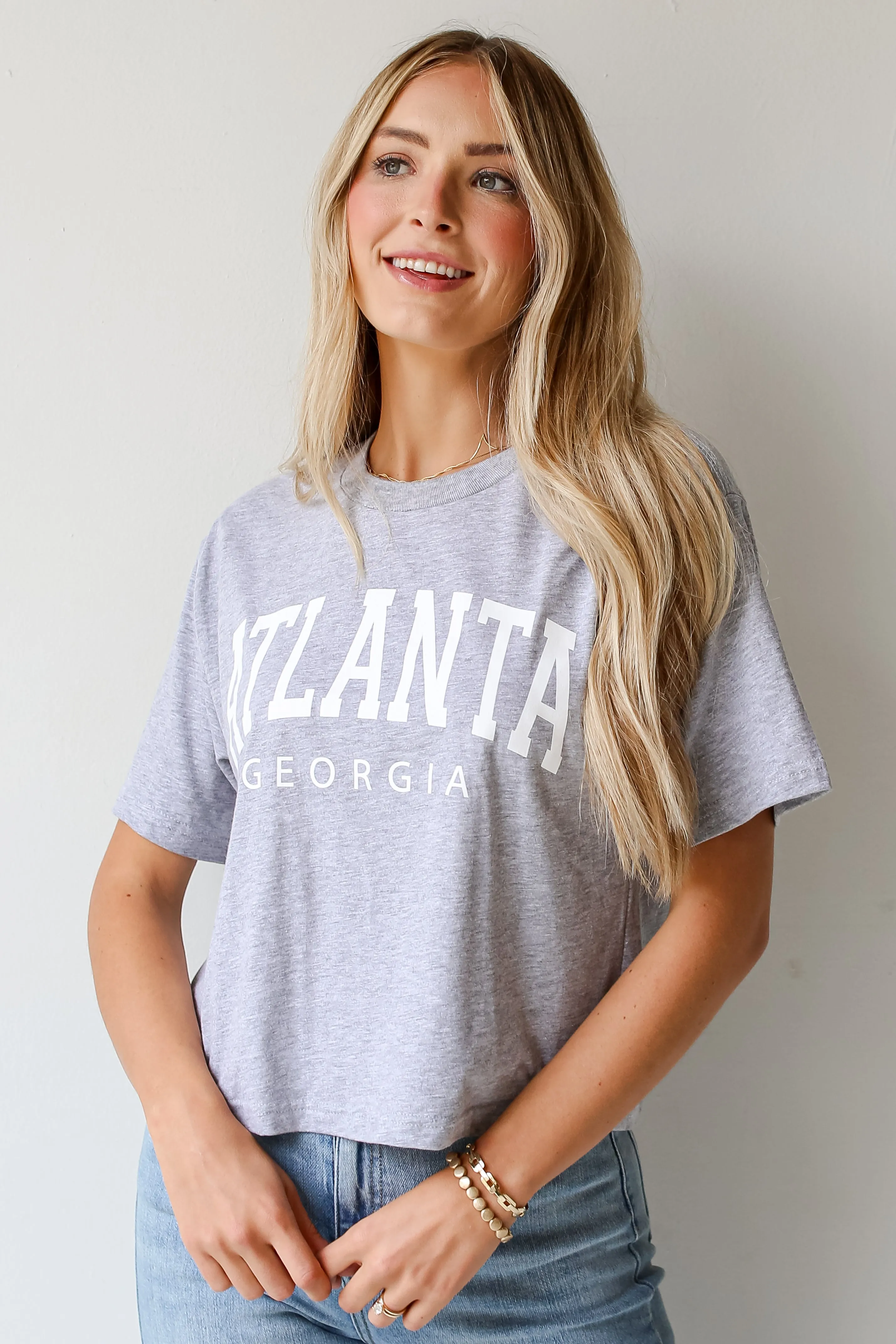 Heather Grey Atlanta Georgia Cropped Tee