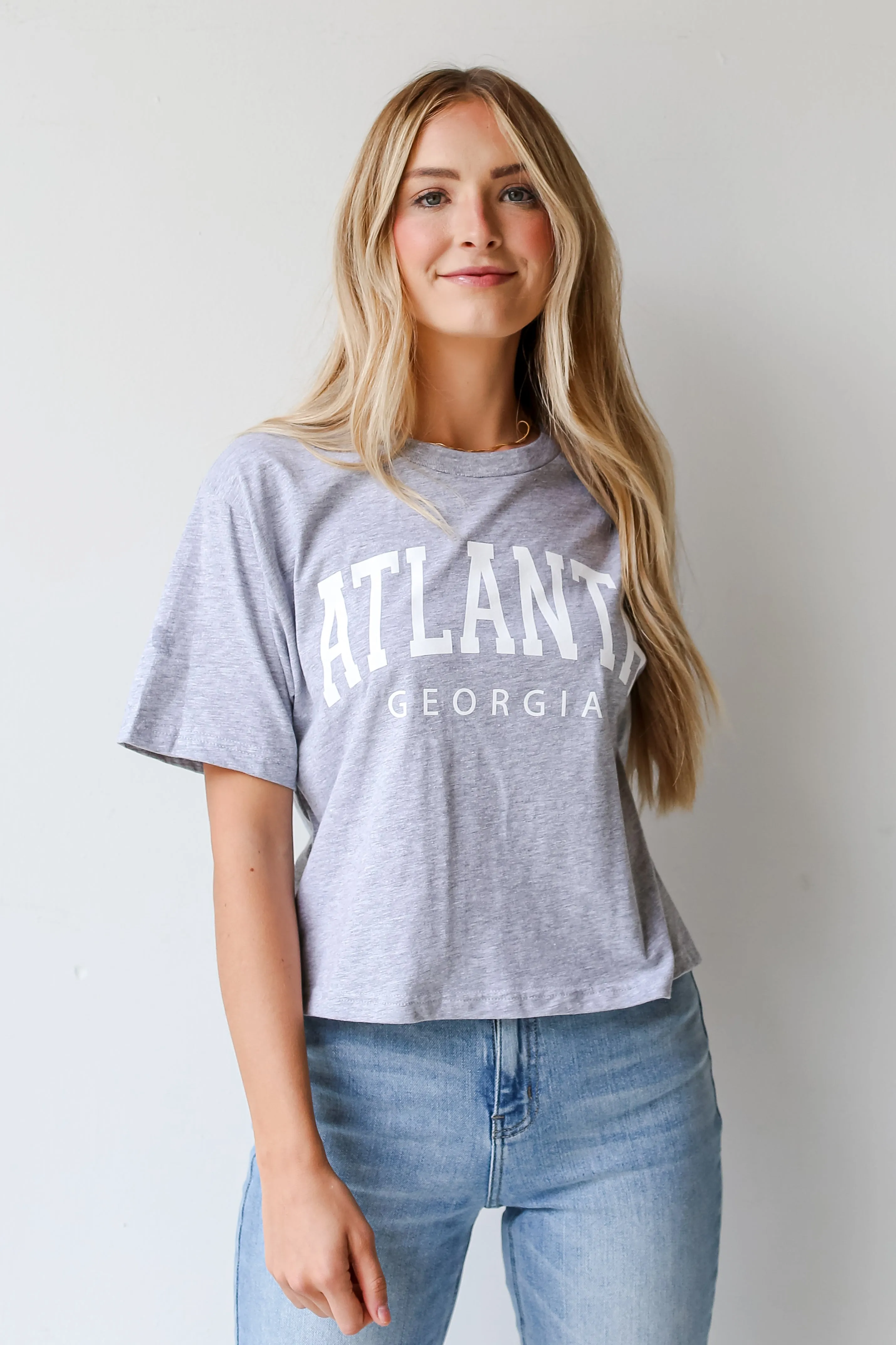 Heather Grey Atlanta Georgia Cropped Tee