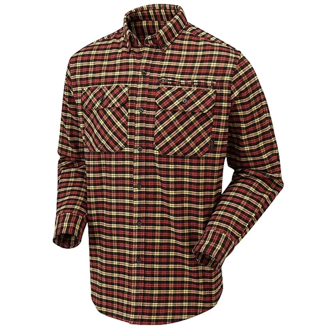 Heavyweight Field Shirt - Red/Brown/Yellow Check by Shooterking