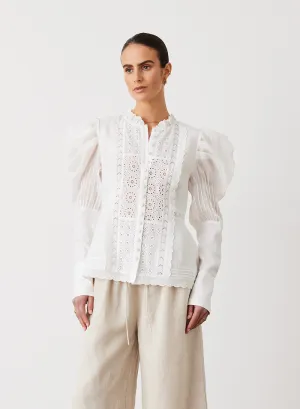 Imogen Linen Ramie Shirt | Cream