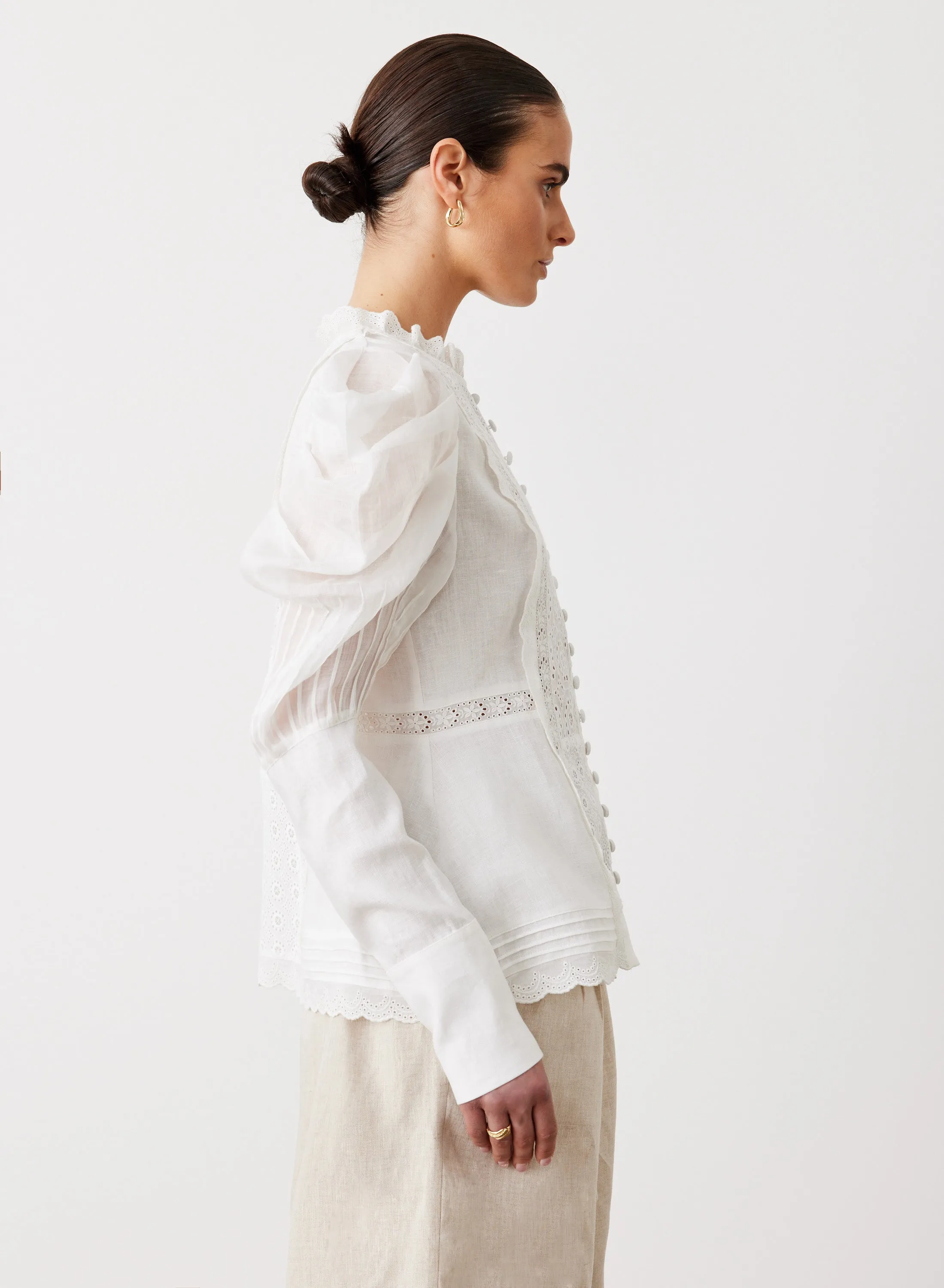 Imogen Linen Ramie Shirt | Cream