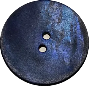 Indigo/Navy Velvet Large Agoya Shell 1-1/8" 2-hole Button, #1207