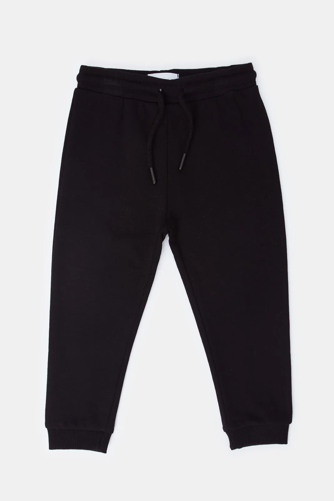 Infant Boys Black Solid Active Pants