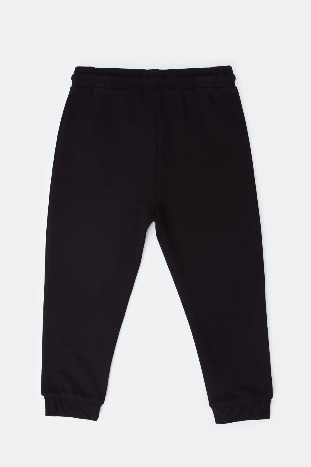 Infant Boys Black Solid Active Pants