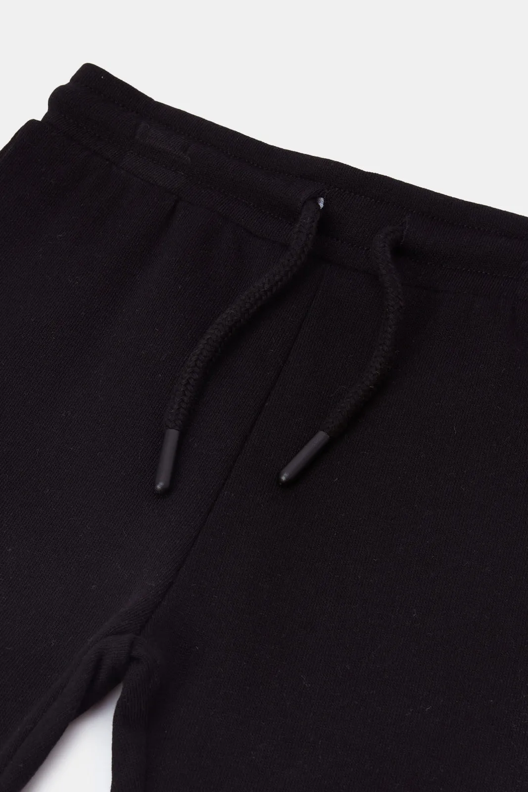 Infant Boys Black Solid Active Pants