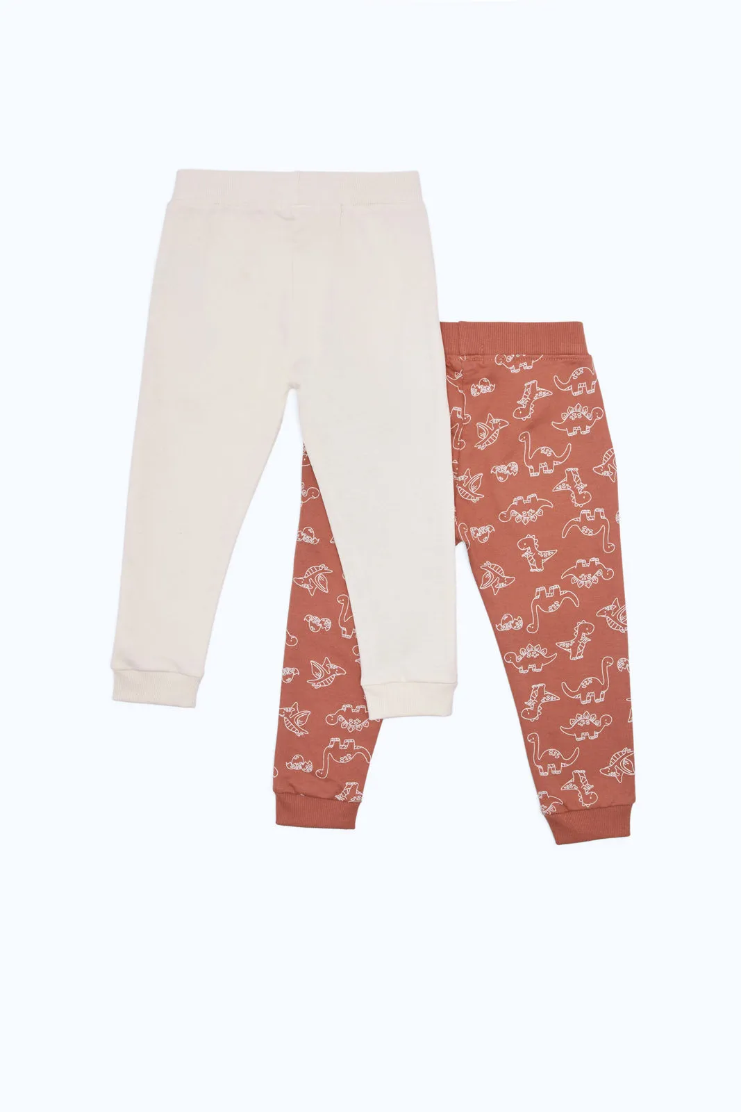 Infant Boys Cream And Rust Printed Pants (Pack of 2)