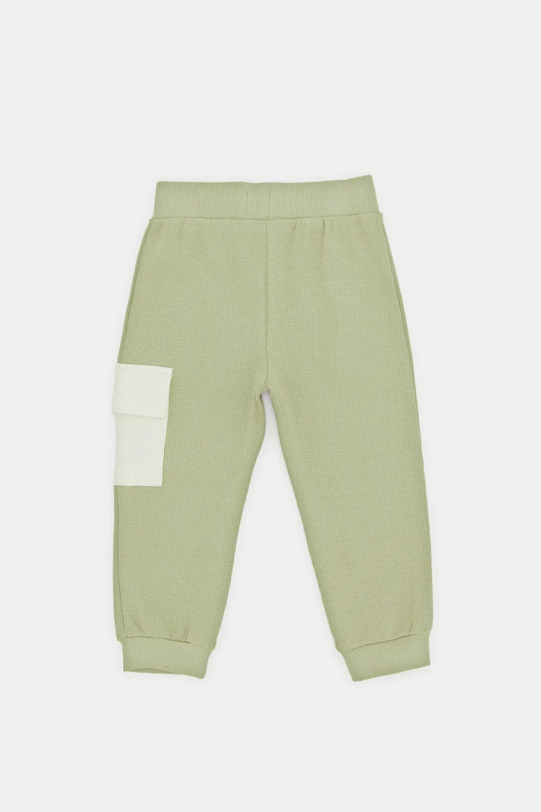 Infant Boys Green Jacquard Joggers