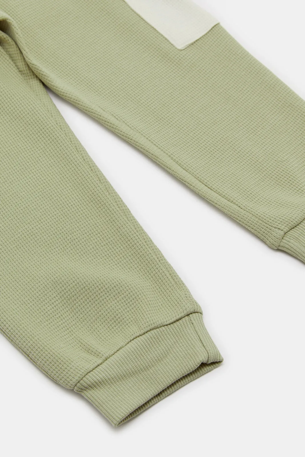 Infant Boys Green Jacquard Joggers