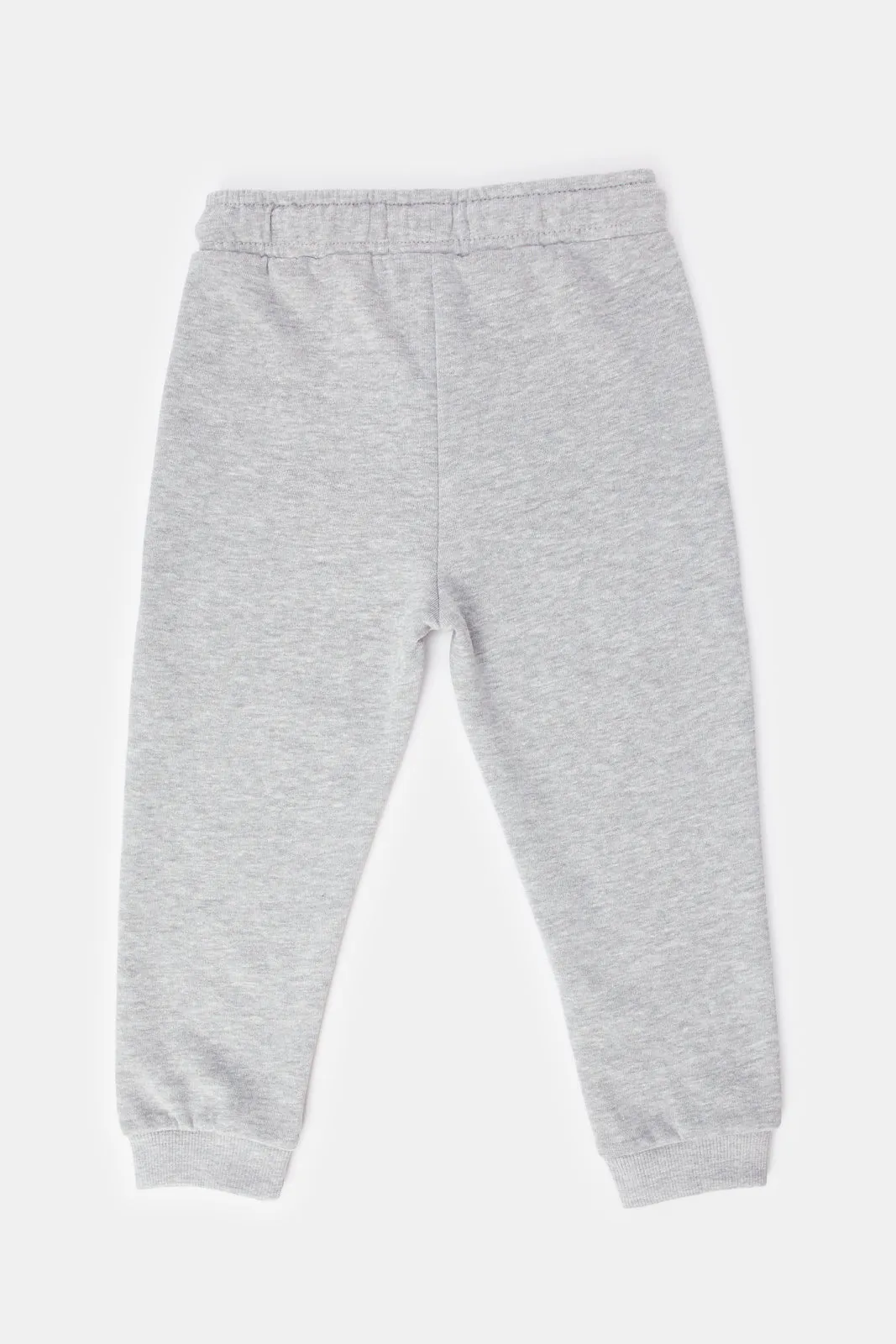 Infant Boys Grey Solid Active Pants