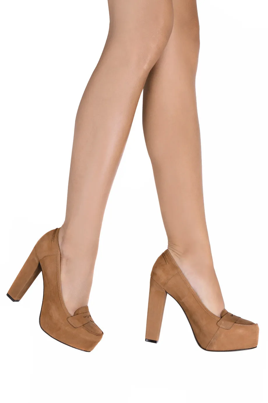 IRLANDA Camel Leather Pumps