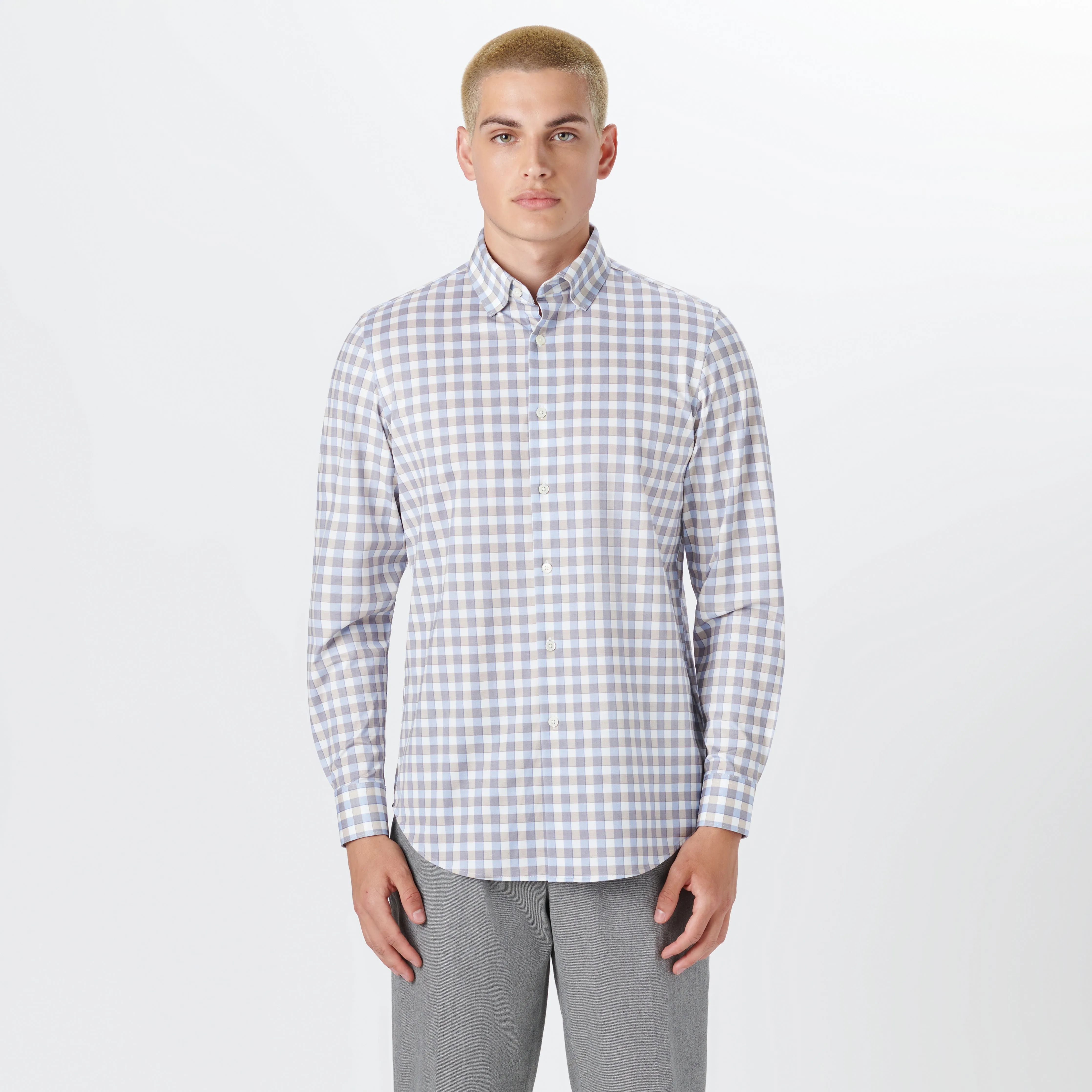 JAMES Gingham Check OoohCotton Twill Shirt