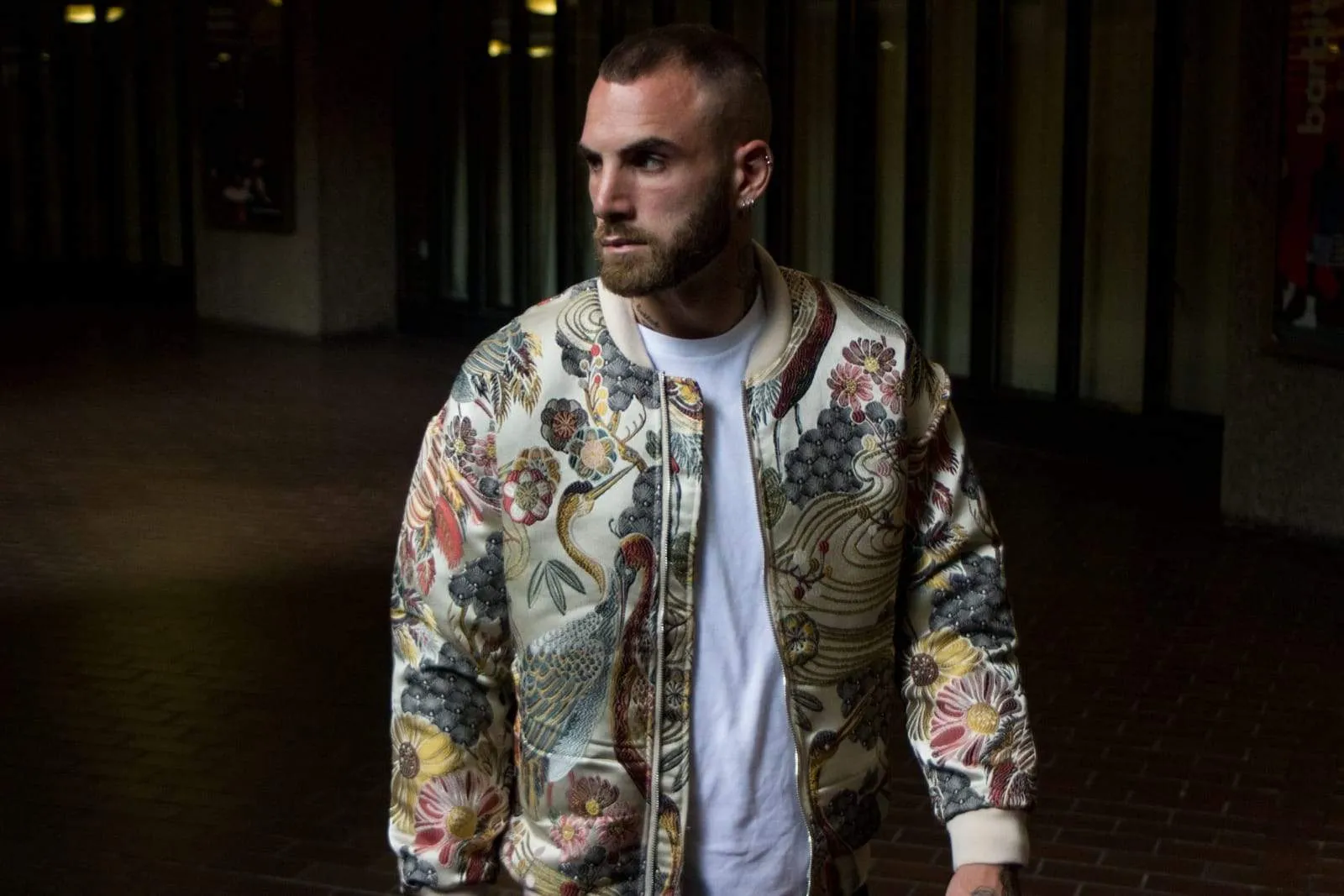 Japanese Embroidery Bomber Jacket