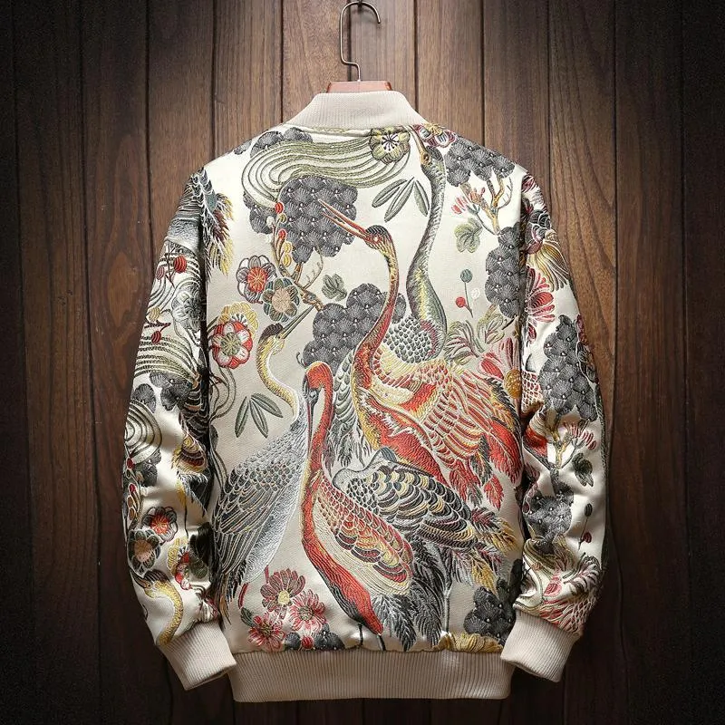 Japanese Embroidery Bomber Jacket