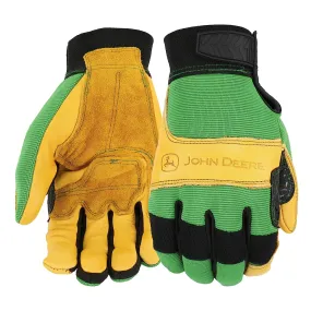 John Deere Grain Cowhide Leather Work Gloves