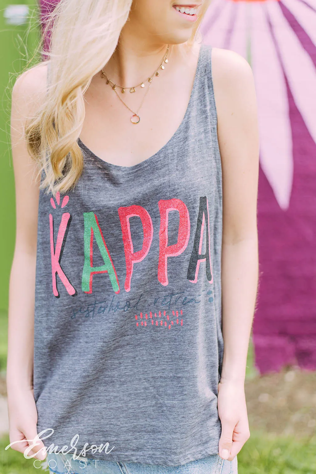 Kappa Kappa Gamma Colorful PR Slouchy Tank