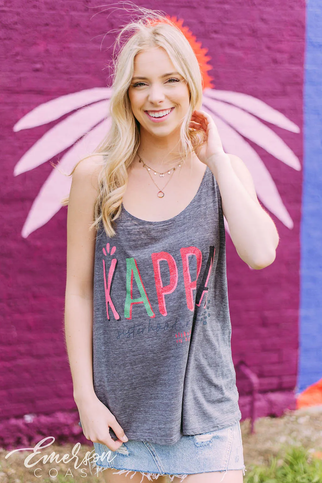 Kappa Kappa Gamma Colorful PR Slouchy Tank