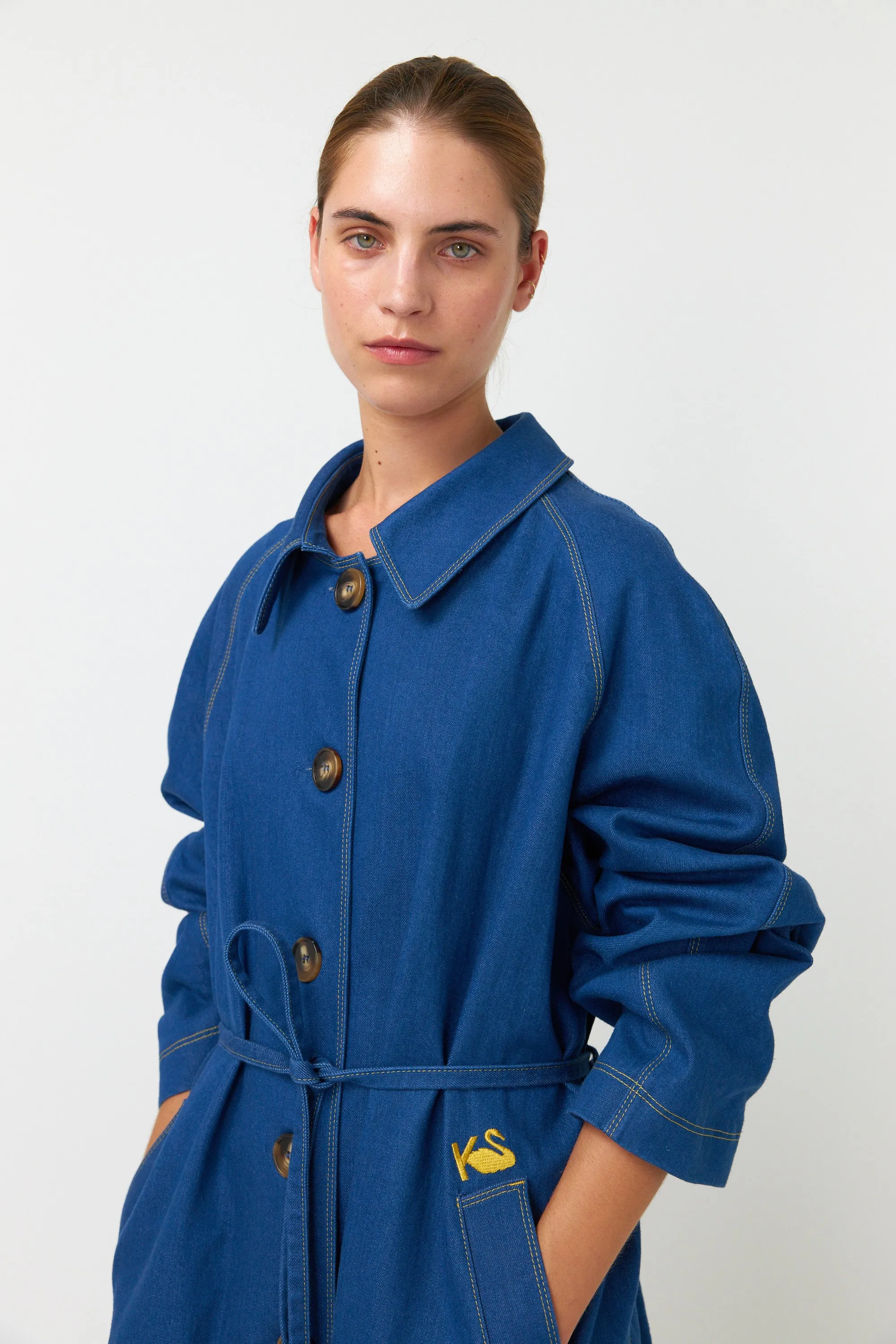 Kate Sylvester Cooper Coat - Indigo Denim