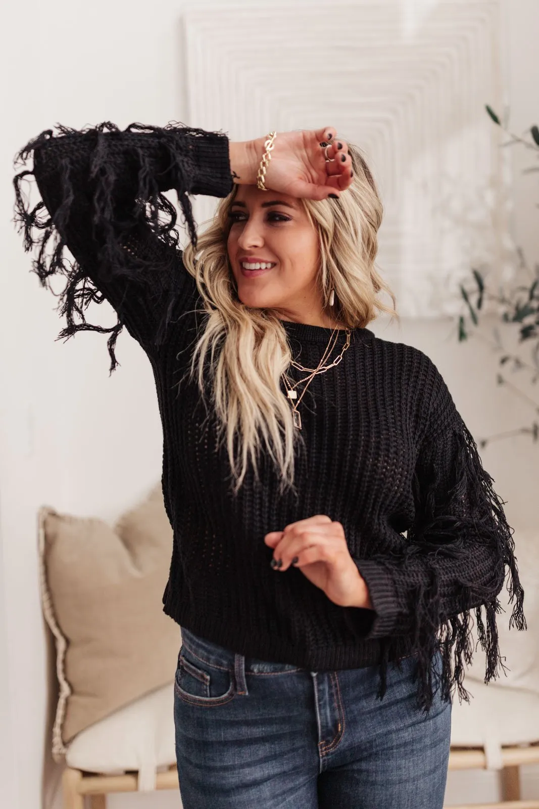 Katrina Fringe Sweater