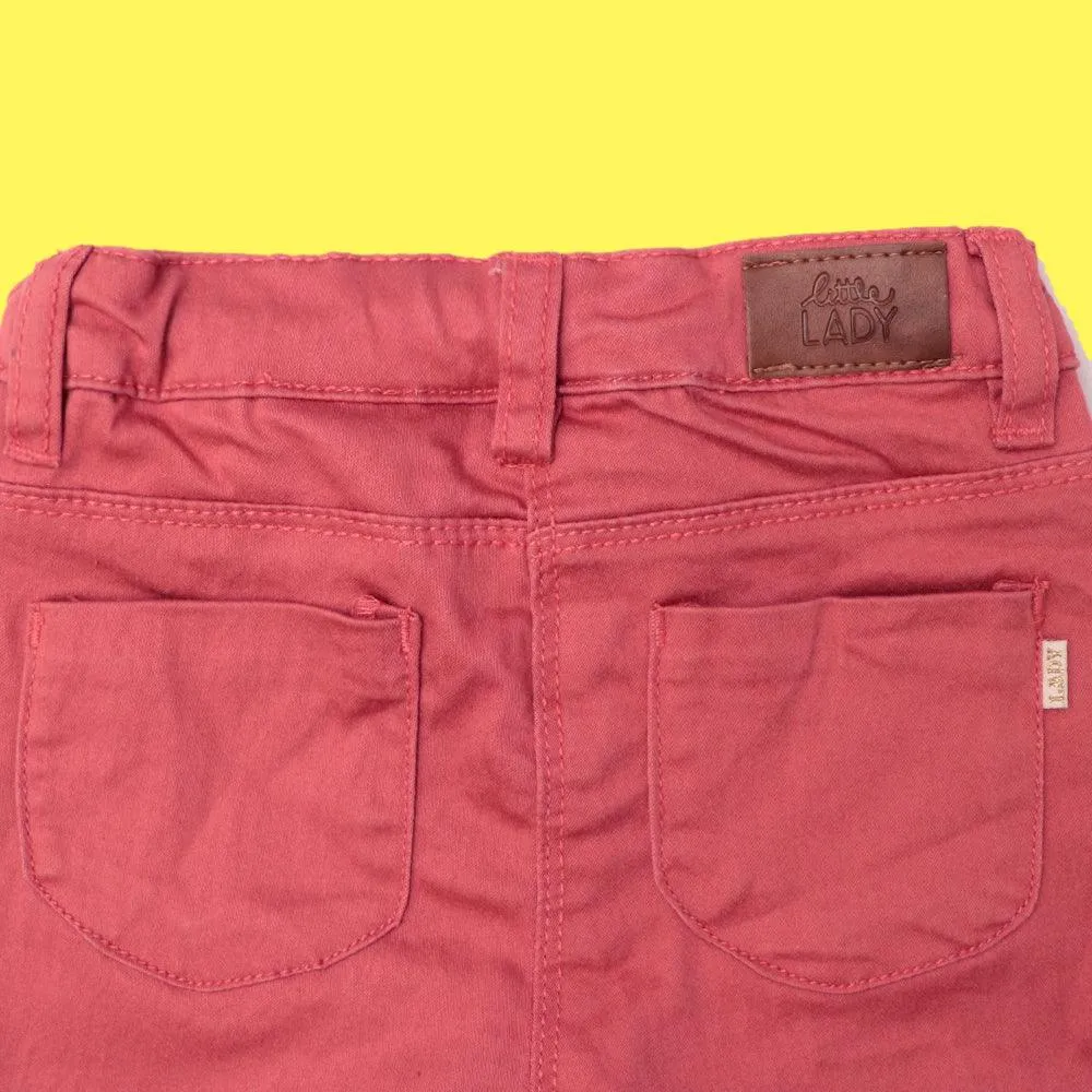 Kids Pink Chinos with Stretch & Adjustable Waistband (JB-5503)