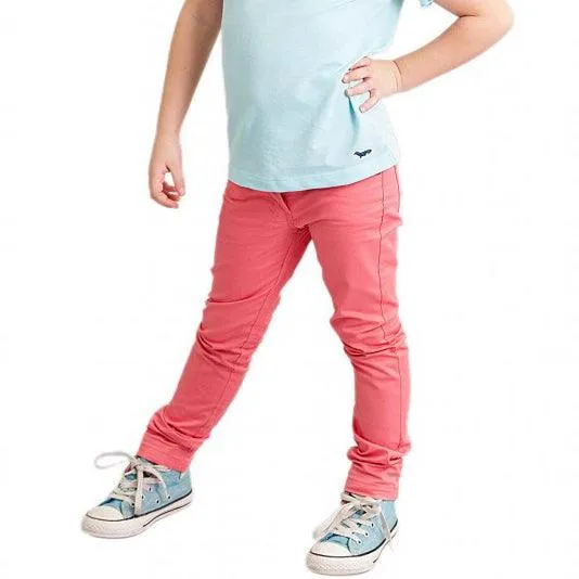 Kids Pink Chinos with Stretch & Adjustable Waistband (JB-5503)