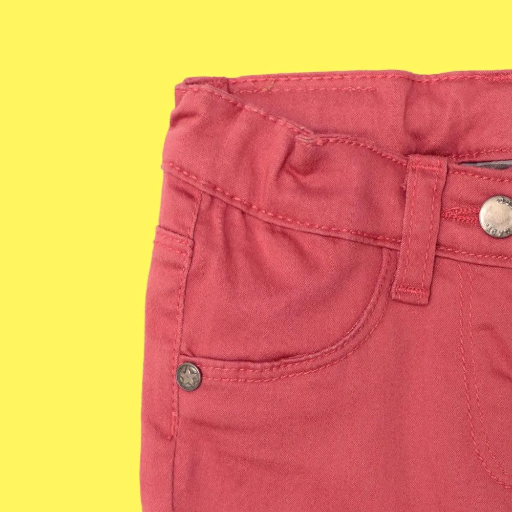 Kids Pink Chinos with Stretch & Adjustable Waistband (JB-5503)