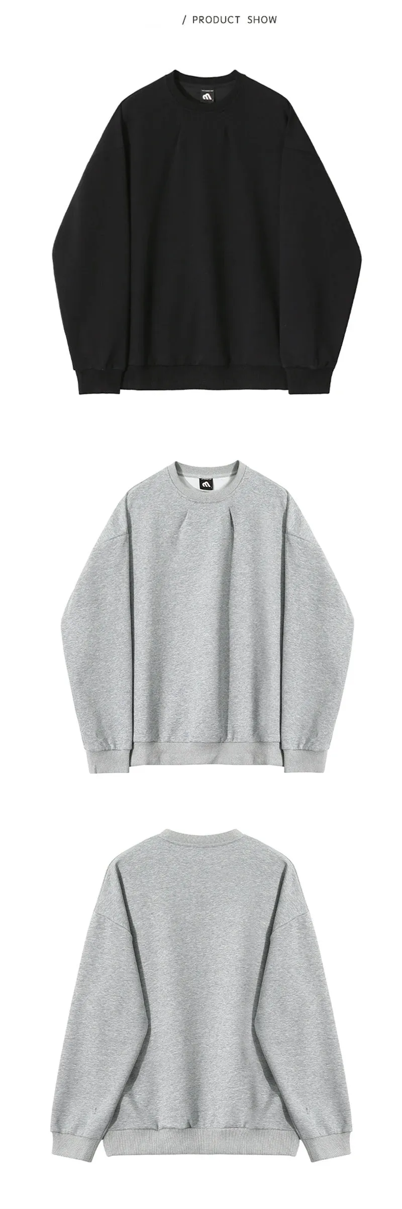 Korean Fashion Crewneck Sweatshirts For Men