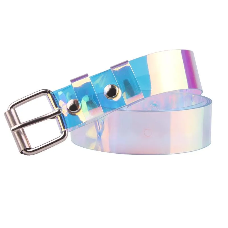 Ladies Belt Fashion Women's Colorful Transparent Plastic Belt Students Jeans Decoration Waistband