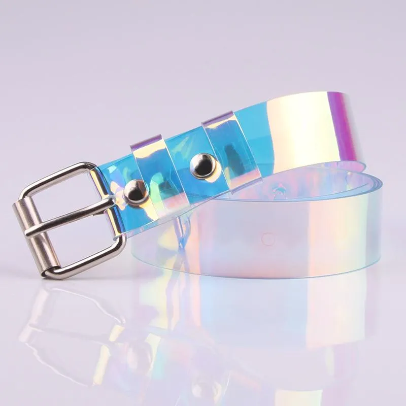 Ladies Belt Fashion Women's Colorful Transparent Plastic Belt Students Jeans Decoration Waistband